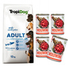 TropiDog Premium Adult ML Rich in Salmon 12 kg +  tuf tuf