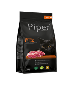 Piper Kot 3 kg ze świeżą Kaczką sucha karma dla kota