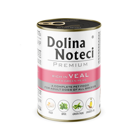Dolina Noteci Premium mokra karma dla psa Bogata w Cielęcinę 400g