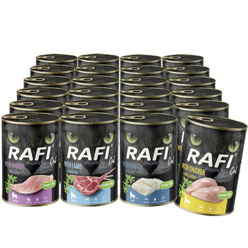 RAFI CAT Mokra karma dla kota bez zbóż MIX 24x400g