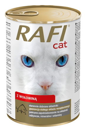 RAFI CAT Wołowina mokra karma dla kota 20x415g