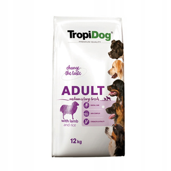 TROPIDOG Adult M/L Lamb Rice 12 kg