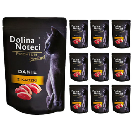 Dolina Noteci Premium Sterilised Danie z kaczki mokra karma dla kota 10x85g