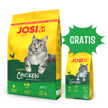 JosiCat Crunchy Chicken 10kg + 1,9kg gratis