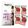TropiDog Premium ML Adult Lamb Rice sucha karma dla psa  12kg + tuf tuf