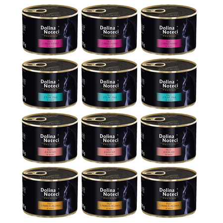 Dolina Noteci Filet Mix smaków  mokra karma dla kota 12x185g