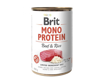 Brit Puszka 400 g Mono Protein mokra karma dla psa Beef & Rice