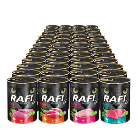 RAFI CAT bez zbóż MIX  mokra karma dla kota 48x400g