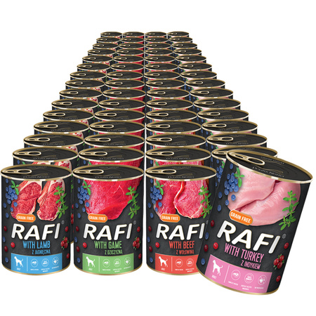 Rafi Premium Adult MIX SMAKÓW mokra karma dla psa 60x400g
