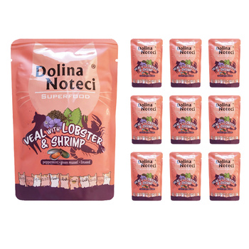 Dolina Noteci Superfood CIELĘCINA HOMAR  mokra karma dla kota 10x85g
