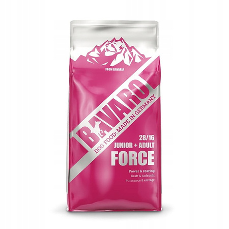 Josera pies BAVARO Force JUNIOR+Adult 28/16 18 kg
