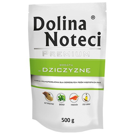 Dolina Noteci Premium Bogata w Dziczyznę 500g mokra karma dla psa
