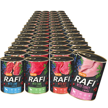 Rafi Premium Adult MIX SMAKÓW mokra karma dla psa 60x400g