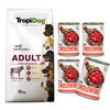 TropiDog Premium Adult ML Beef Rice sucha karma dla psa 12 kg +tuf tuf
