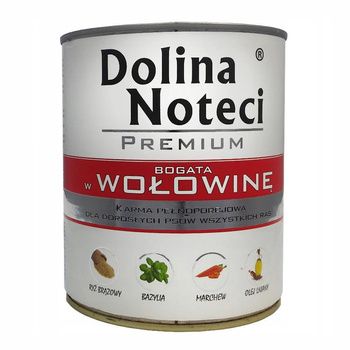Dolina Noteci Premium Bogata w Wołowinę mokra karma dla psa  800g