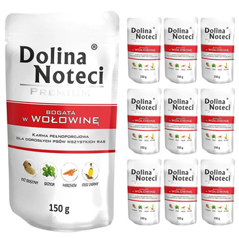 Dolina Noteci Premium WOŁOWINA  mokra karma dla psa 10x150g