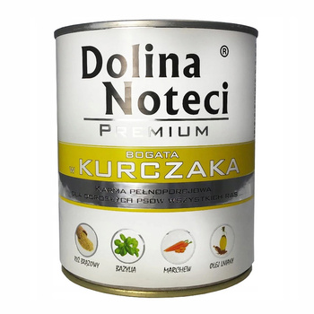 Dolina Noteci Premium Bogata w Kurczaka mokra karma dla psa 800g