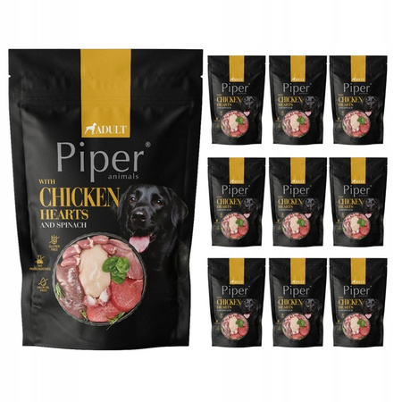 Piper z Sercami kurczaka  mokra karma dla psa 10x500g