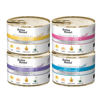 Dolina Noteci Junior Małe Rasy Mix smaków mokra karma dla psa  12x185g