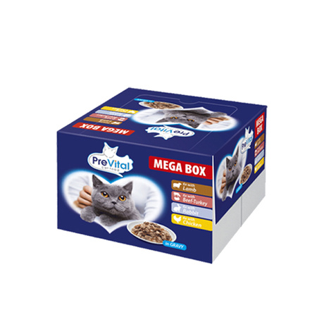 Mokra karma dla kota  PREVITAL MEGA BOX  48X100g