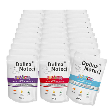 Dolina Noteci Junior Mix smaków mokra karma dla psa 30x300g