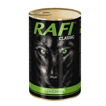 RAFI CLASSIC 1240g mokra karma dla psa Z DZICZYZNĄ I MARCHEWKĄ
