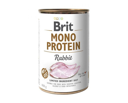 Brit MONO PROTEIN mokra karma dla psa Rabbit 12x400g