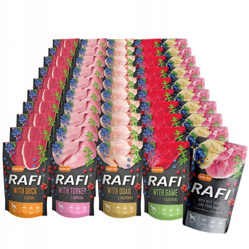 Rafi Premium mokra karma dla psa Mix smaków 50x500g