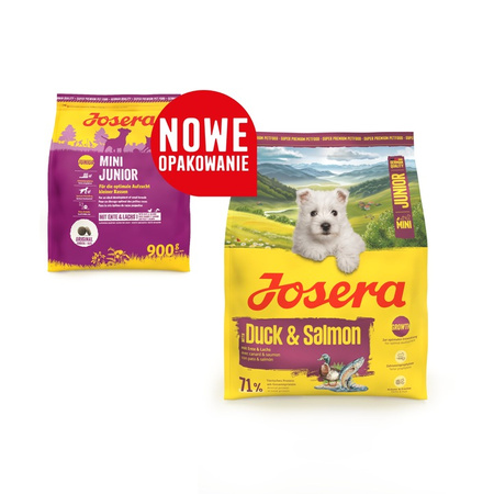 Josera MiniJunior Duck & Salmon sucha karma dla psa 10kg
