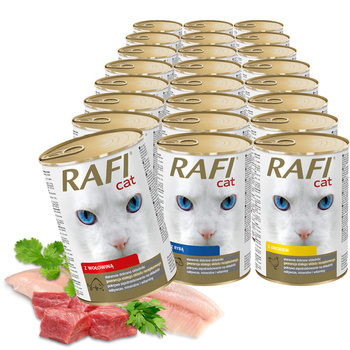 RAFI CAT Mix smaków mokra karma dla kota 24x415g