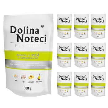 500g x 10 Dolina Premium Pies GĘŚ mokra karma dla psa