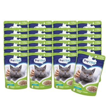 PreVital Sterille Mokra karma dla kota Drób 24x100g