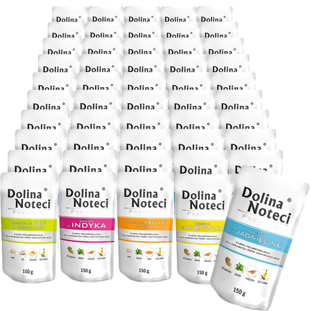 Dolina Noteci Premium Mix smaków BEZ RYB mokra karma dla psa 50x150g