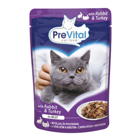 PreVital Kurczak Indyk królik w galaretce 48x100g