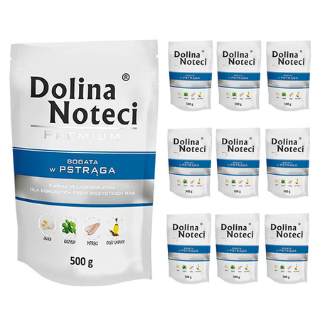 500g x 10 Dolina Premium PASTRĄG mokra karma dla psa
