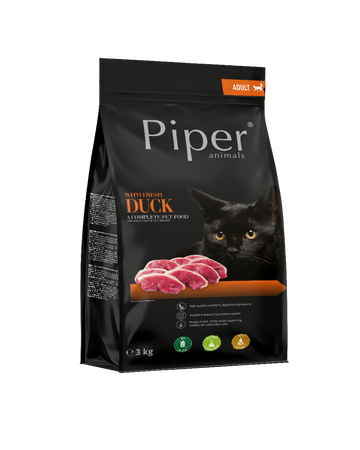 Piper Kot 3 kg ze świeżą Kaczką sucha karma dla kota