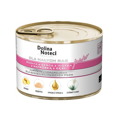 Dolina Noteci Małe Rasy Junior MIX SMAKÓW mokra karma dla psa 24x185g