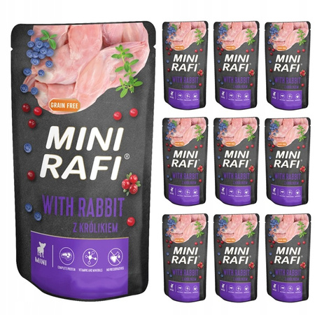 RAFI MINI Mokra karma dla psa z Królikiem MAŁE RASY 10x150g