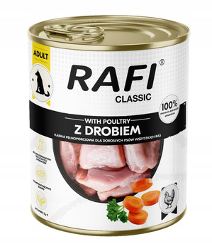 Mokra karma dla psa Rafi Classic z drobiem 800 g
