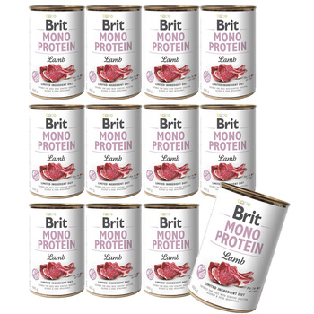 Brit MONO PROTEIN mokra karma dla psa Lamb 12x400g