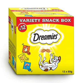 DREAMIES VARIETY SNACK BOX 12x60g Przysmak dla kotów 720g