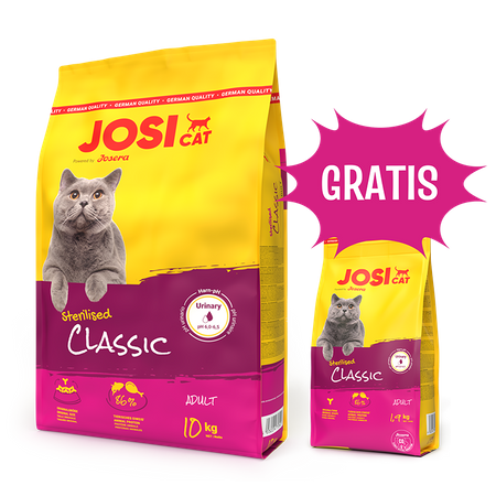 JosiCat Classic Sterilised 10kg + 1,9kg gratis