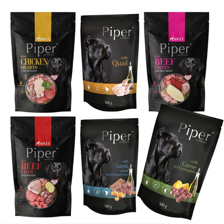 PIPER Mix smaków mokra karma dla psa 24x500g