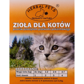 HERBAL Zioła przeciw pasożytom 1g DLA KOTA