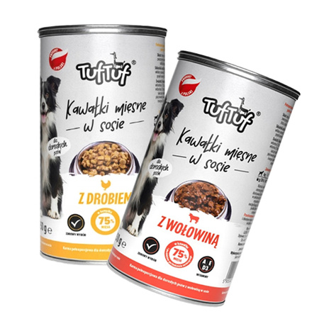 TUF TUF mokra karma dla psa MIX SMAKÓW 21x1250g