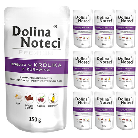 Dolina Noteci Premium KRÓLIK  mokra karma dla psa 10x150g