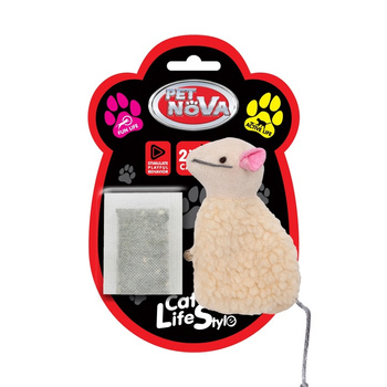 Zabawka dla kota mysz z 2 saszetkami kocimiętki - "1"