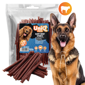 UNIQ PETS PRZYSMAKI DLA PSA MEATY 500g paluszki z wołowiny