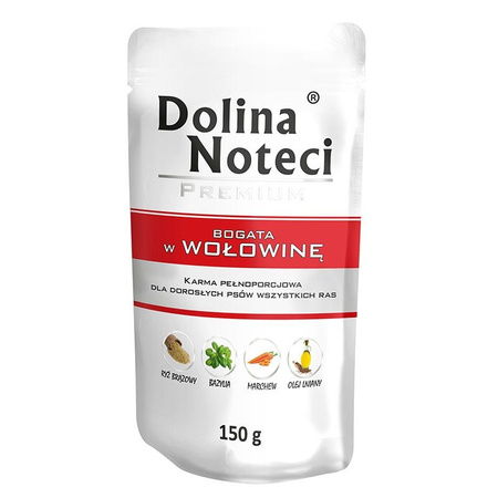 Dolina Noteci Premium WOŁOWINA mokra karma dla psa 10x150g