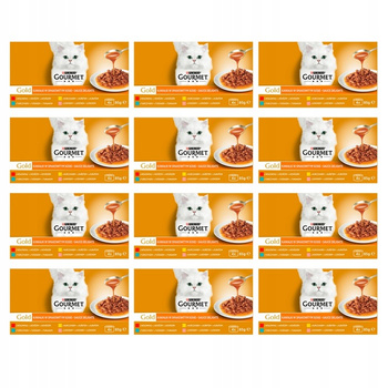 Gourmet Gold Sauce Delights – mokra karma dla dorosłych kotów 48x85g